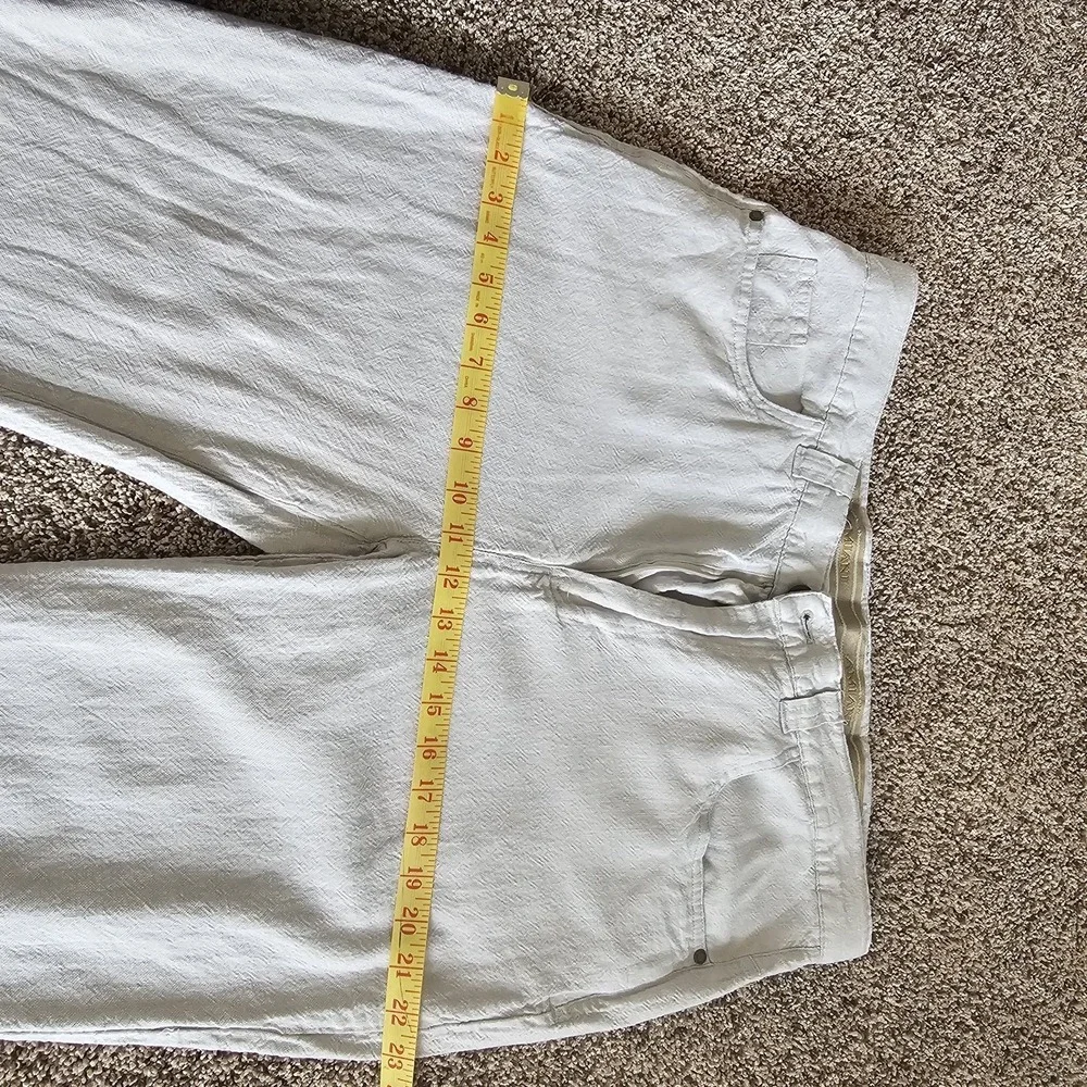 Amiani Mens 38x32 Linen Cotton Light Leg Pants Beachy Islander Dress Pants #43